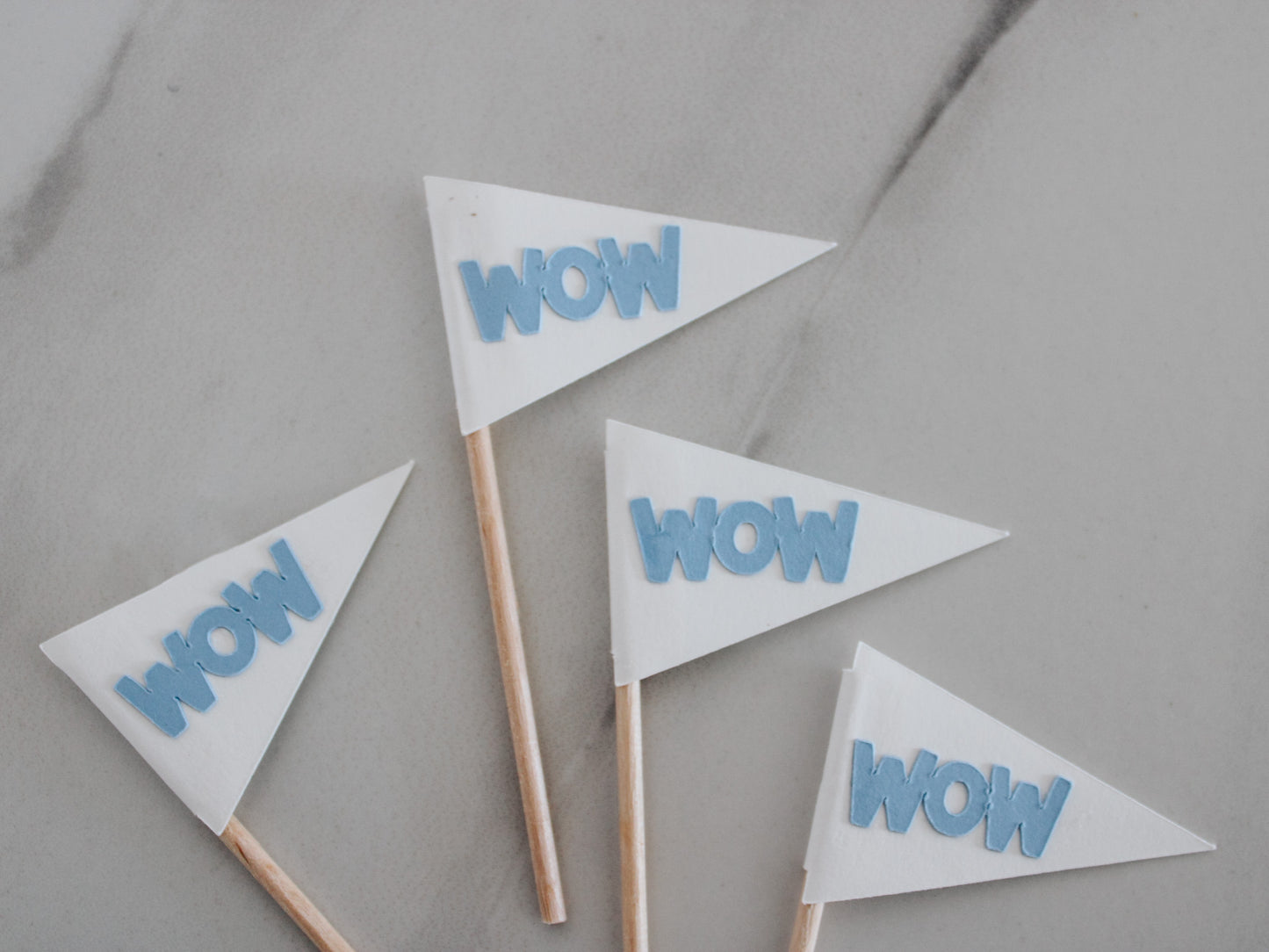 Mini Paper Flags - Wow - 6pk