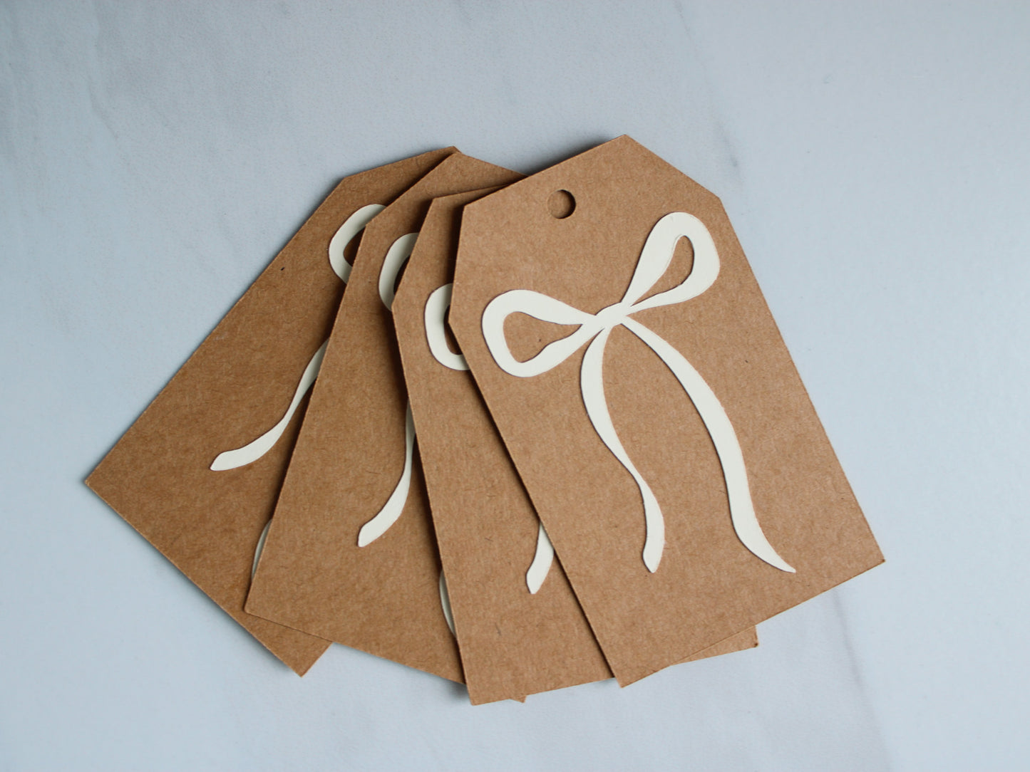 Handmade Paper Tag - Bow - 4pk