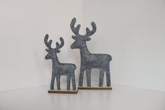 Felt Gray Reindeer Set