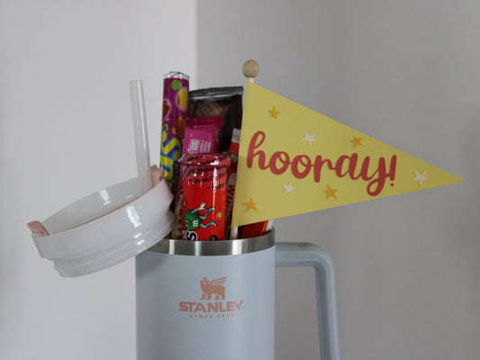 Handmade Paper Flag - Hooray