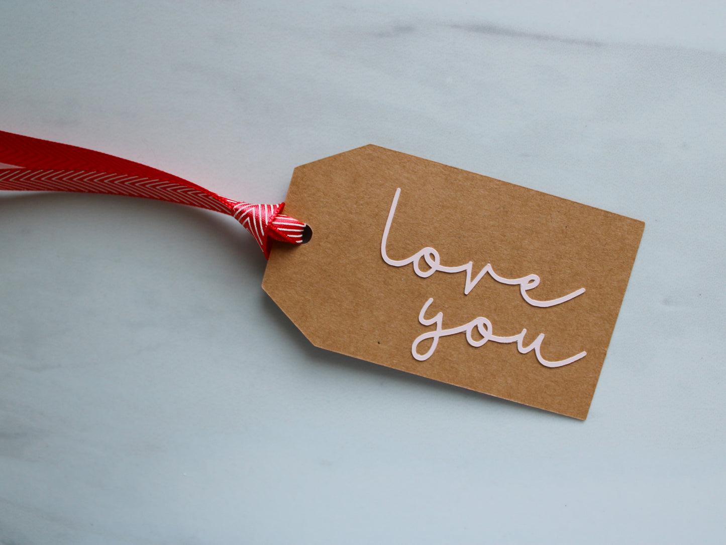 Handmade Paper Tag - Love You - 4pk